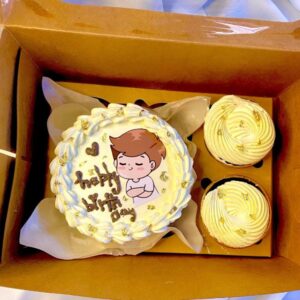 Customize Bento Cake with 2 Cupcakes